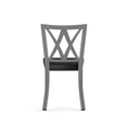 thumbnail image 4 of Amisco Washington Dining Chair - Black Faux Leather / Metallic Grey Metal, 4 of 9
