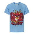 thumbnail image 1 of Angry Birds Boys Blue Red Alert Short Sleeved T-Shirt (9-10 Years), 1 of 1