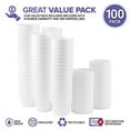 Stock Your Home 4 Ounce Foam Bowls with Lids (100 Count) Styrofoam