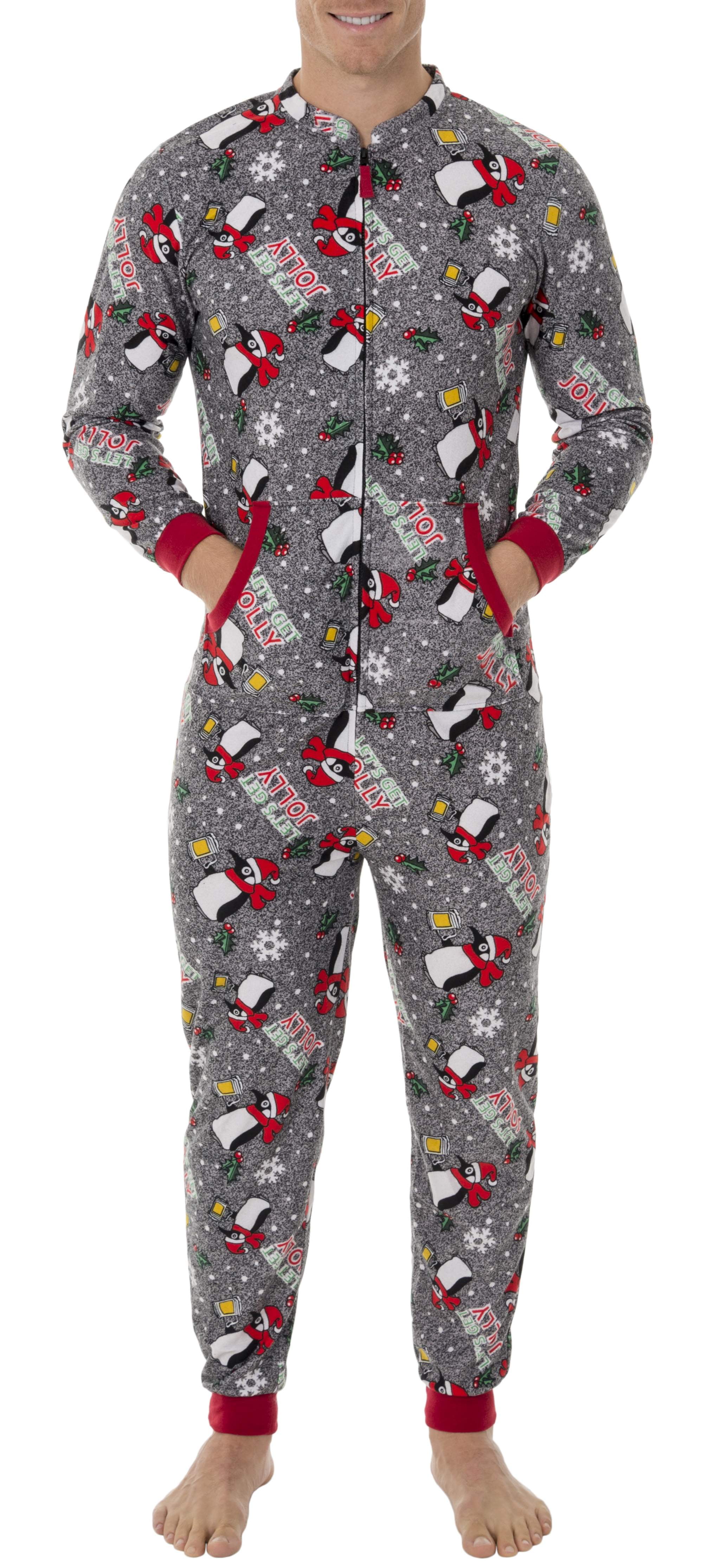 Fruit of the Loom Men's Christmas Sleep Unionsuit