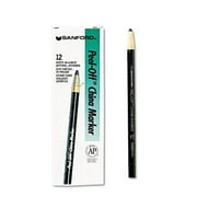 2 DOZEN Sanford Sharpie Peel-Off China Marker Grease Pencils Black 12/pk 02089