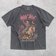 thumbnail image 4 of Comfort Colors Wild Retro West TShirt, Western Graphic Tee, Vintage Cowboy Aesthetic Tshirt, Country Concert Apparel, Cowgirl Gift T-Shirt, 4 of 4