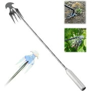 NOGIS Weeding Artifact Uprooting Weeding Tool, Weeder Puller Stand up, Manual Hand Weeder Tool for Garden with Handle, Multifunctional Weeder for Yard Farm Weed Removal (Iron-14inch)