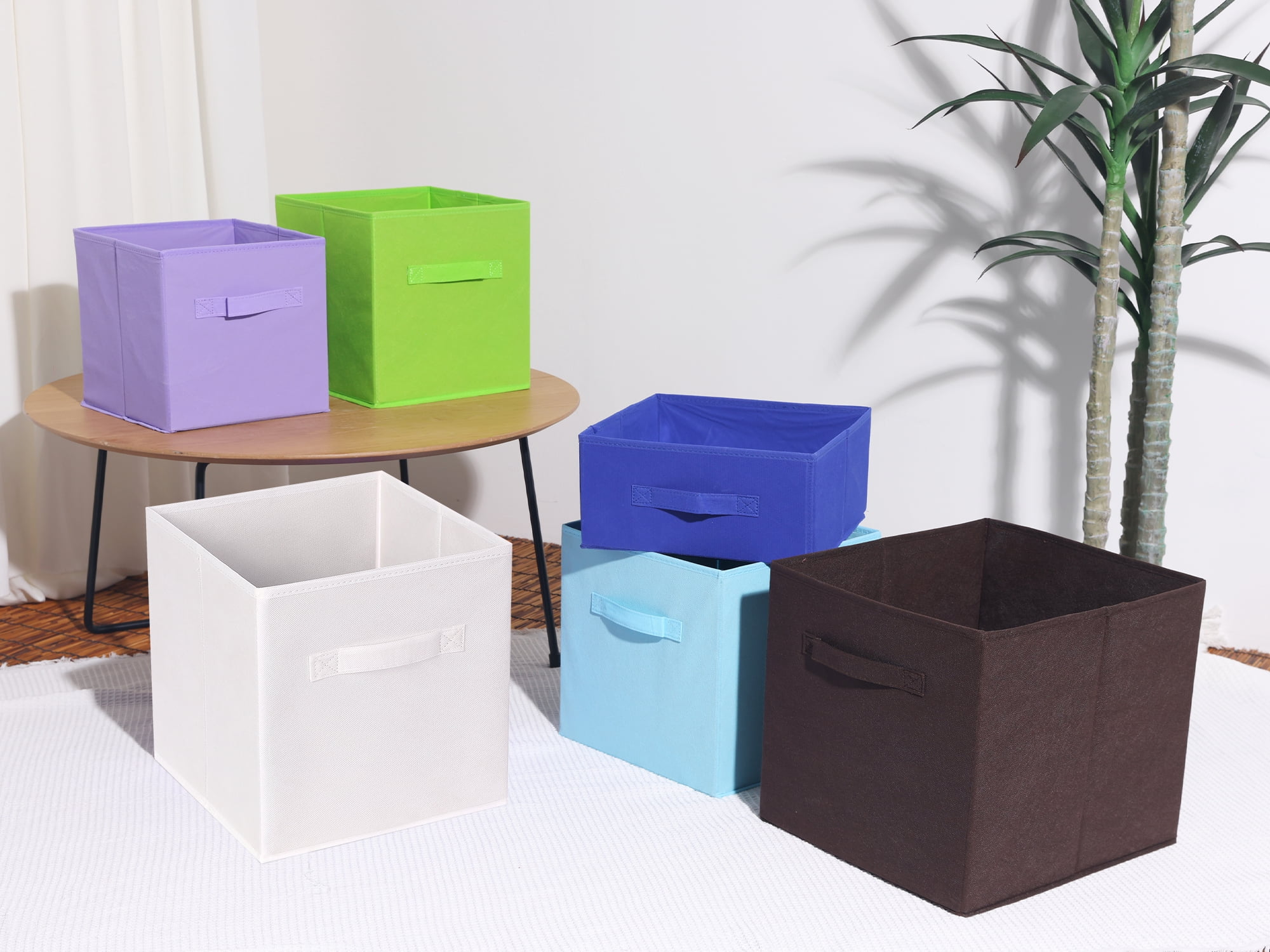 Unique Bargains Fabric Storage Cube Storage Bin White 15*13*13in