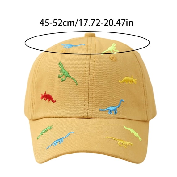RTKFRFLM Kids Colorful Dinosaur Baseball Cap Adjustable Outdoor Sun Hat Pink One Size