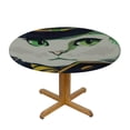 thumbnail image 3 of ARISTURING Fabric Round Tablecloths, Compatible with Cool Cat with Hat Beer Mugs Funny Drink Water Resistant Tablecloths for Dining, Kitchen, Wedding, Parties Machine Washable White, 3 of 7