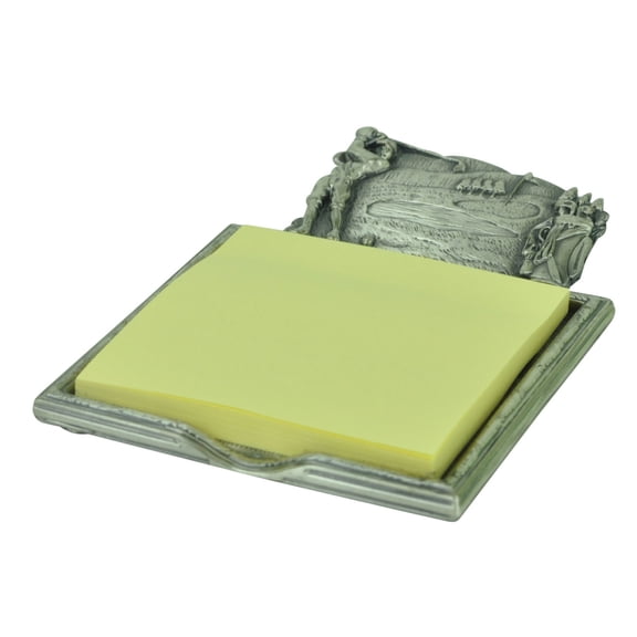 Sticky Post Notes Holder Golfer Golf Glory Land Pewter Desk Home Dcor