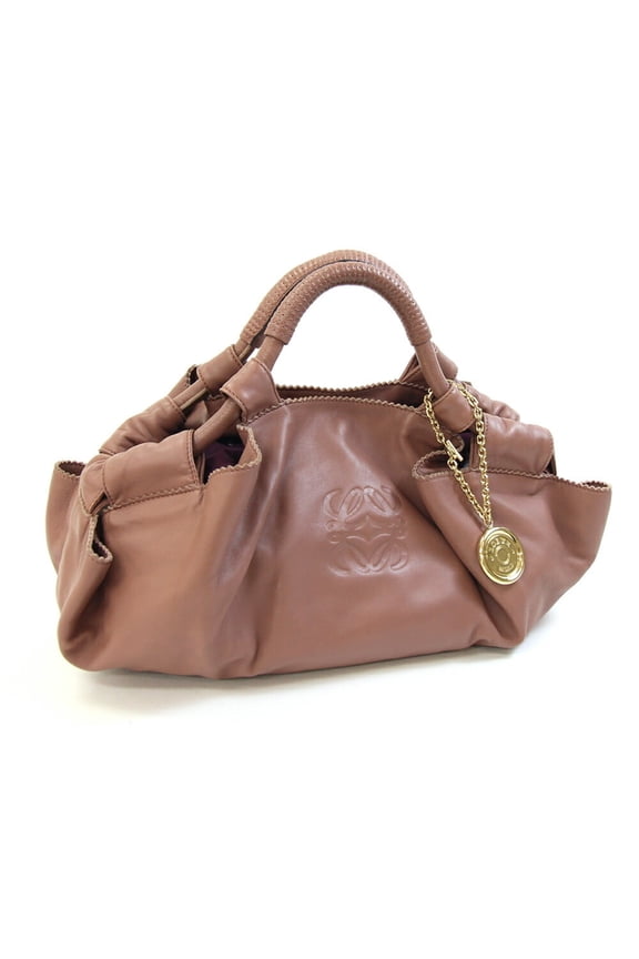 Pre-Owned Loewe handbag, Nappa Aire 315.82.B52, pink-brown leather, Anagram pattern, women's.