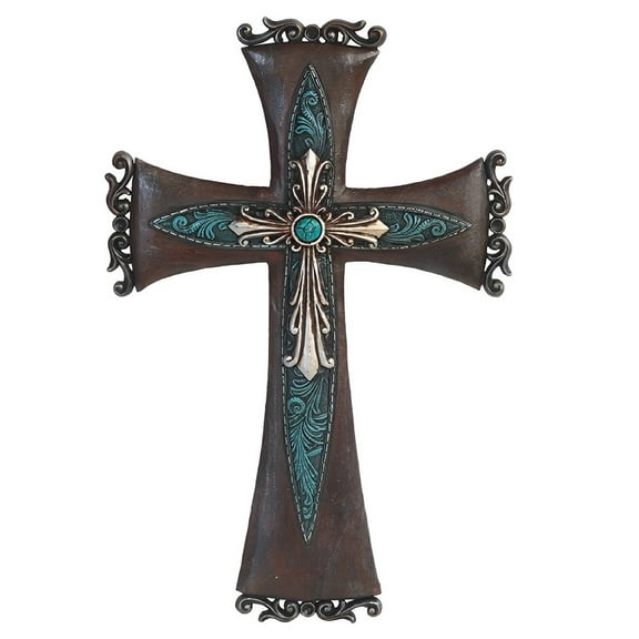 FC Design 15.75"H Wall Cross Statue Sculpture Ornament Decoration Home/Room Decor and Unique Gift Ideas for Housewarming, Holidays and Birthdays