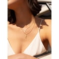 thumbnail image 3 of U7 Mother's Day Gifts for Women 14K Gold Plated Letter Pendant with Sparkle Cubic Zirconia Tiny Heart Letter Initial C Necklace Choker, 3 of 8