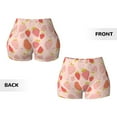 thumbnail image 3 of Sigee Strawberry Print Women's High Waist Workout Shorts - Squat Proof, Tummy Control, Yoga and Gym Activewear-Medium, 3 of 9