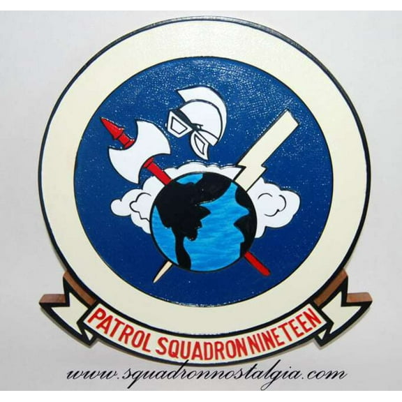 VP-19 Big Red (1964) Plaque, 14, Mahogany, Navy