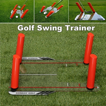 Golf Swing Speed Trainer Trap Base Training + 4 Speed Rods + Protable Storage Bag Aids Putting Plane Path Practice Aid Outdoor Exercise Fitness Equipment (SIZE:18.1