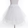 thumbnail image 3 of MSemis Girls Petticoat Tutu Skirt Retro Crinoline Underskirt Bubble Skirt White One Size, 3 of 5