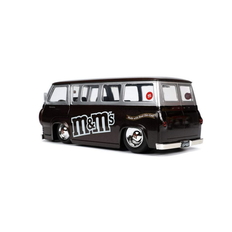 JADA DUB CITY 1965 FORD ECONOLINE VAN 1:24 SILVER WITH FLAME