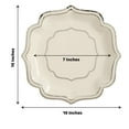 thumbnail image 3 of Efavormart 25 Pack | White/Silver 10" Scallop Rim Dinner Party Paper Plates, Disposable Plates - 300 GSM, 3 of 5