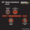 thumbnail image 2 of Johnson Level 1233-4800 Heavy Duty I-Beam Aluminum Level, 48", 2 of 2