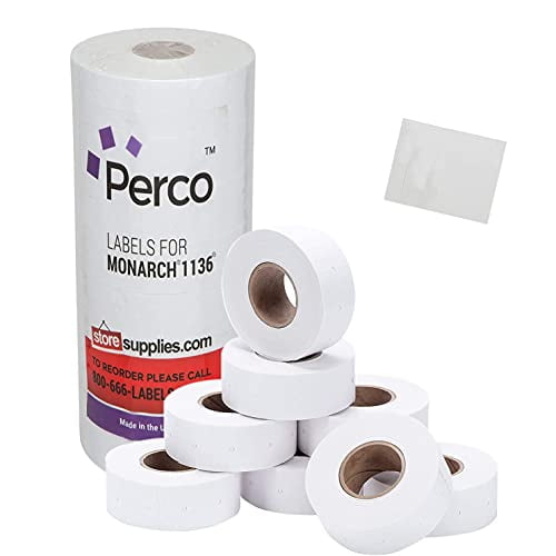 Labels for Us 14,000 Labels Fluorescent Red Monarch 1136 Compatibles Labels Pack with 8 Rolls 