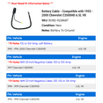 thumbnail image 2 of Battery Cable - Compatible with 1992 - 2000 Chevy C3500HD 6.5L V8 1993 1994 1995 1996 1997 1998 1999, 2 of 2