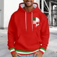 thumbnail image 2 of Valora Men Sweatshirt Men's Hoodies And Sweatshirts Italy Letter Print Hoodie Casual Comfort Daily Wear For Men With Stylish Design And Versatile Everyday Outfits Red M, 2 of 4