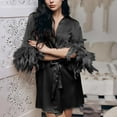thumbnail image 2 of Nmnitkp Women Sleepwear Lingerie Soft and Skin-Friendly Robes for Women Lace Long Sleeve Temptation Belt Underwear Nightdress Premium Healthy Fabric Women's Robe, 2 of 9