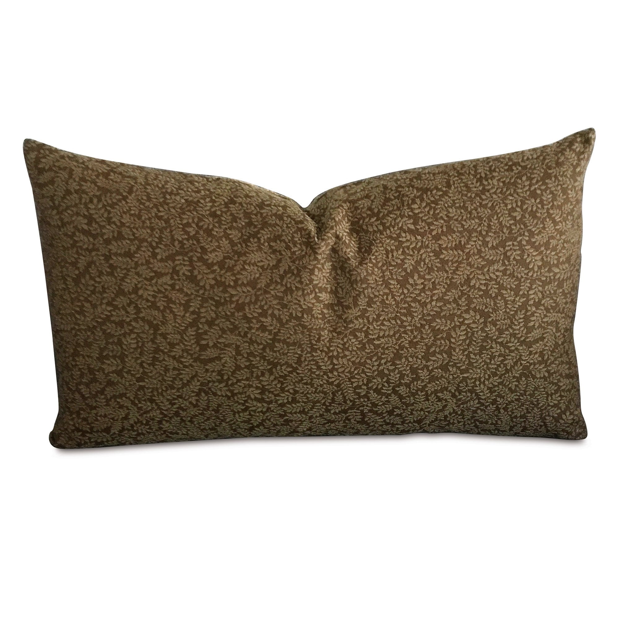 Olive Green Brown Leaf Decorative Pillow Cover 15" x 26"