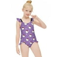 thumbnail image 3 of Hello Kitty Girls One Piece Swimsuits Hawaiian Summer Swimwear Beach Bathing Suit Outfits, 3 of 7