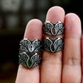 thumbnail image 3 of HOOUN Green Crystal Angel Wings Ring Stainless Steel Male Female Vintage Wedding Ring-7, 3 of 3