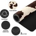thumbnail image 4 of Brown Western Cow Print Desk Mat, Desk Accessory, Cute Workspace, Trendy Workspace, Trendy, 35.4x15.7in Large Gaming Mouse Pad, Cute Desk Topper, Pretty Desk Pad, 4 of 6