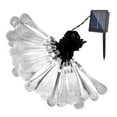 thumbnail image 6 of Solar String Lights 21ft 30 LED Waterproof Water Drop Fairy Lights 8 Modes for Gardens Patio Yard Wedding Party Decor, Cool White, 6 of 8