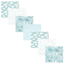 Hudson Baby Infant Boy Cotton Flannel Receiving Blankets Bundle, Boy New Elephant, One Size