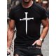 thumbnail image 1 of Camiseta Hombre Pearl GraphicCross Print Men's Casual Short Sleeve T-shirt For Summer Crew Neck Loungewear Pajamas Men's Top Tee For Adult, Men, Women, Teen, Teenager, Adolescent, YouthFather's Day,, 1 of 6
