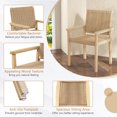 thumbnail image 5 of Vicamelia 2 Pce Patio Dining Chairs Outdoor Rattan Armchairs Woven from Paper Rope for Balcony Backyard, Natural, 5 of 7
