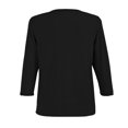 thumbnail image 2 of Playera George para Mujer, Escote Redondo, Manga 3/4 Negro Talla M, 2 of 4