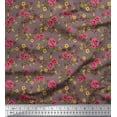 thumbnail image 1 of Soimoi Poly Georgette Fabric Leaves & Floral Artistic Print Fabric by Yard 42 Inch Wide, 1 of 1