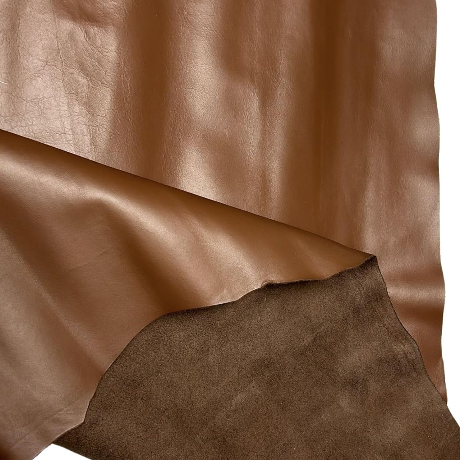 ArtisanCowhides Soft Natural Full Grain Cowhide Nappa Leather for Crafts Projects– Copper Brown 9-10 SqFt - 2.5 oz - 3.0 oz (1.0 to 1.2mm