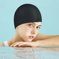thumbnail image 4 of Silicone Swim Cap for Women & Men - Non Slip Swimming Pool Hat for Long/Short Hair, Watertight Comfortable Bathing Cap for Surfing, Swimming, Paddling, Pool Party - Lightweight & Durable, 4 of 6