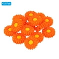 thumbnail image 3 of Uxcell 20mm Silicone Flower Beads, 15 Pcs Cute Colorful Soft Sunflower Focal Loose Space Bead, Orange Yellow, 3 of 6