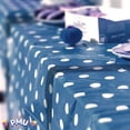 thumbnail image 4 of PMU Polka Dot Table Cover Royal Blue Plastic Rectangle 54" x 84" Tablecloth Square Wipeable Waterproof Disposable Party Decoration Great for Dining, Parties, Picnics, Bbq's, Summer Gatherings Pkg/12, 4 of 6