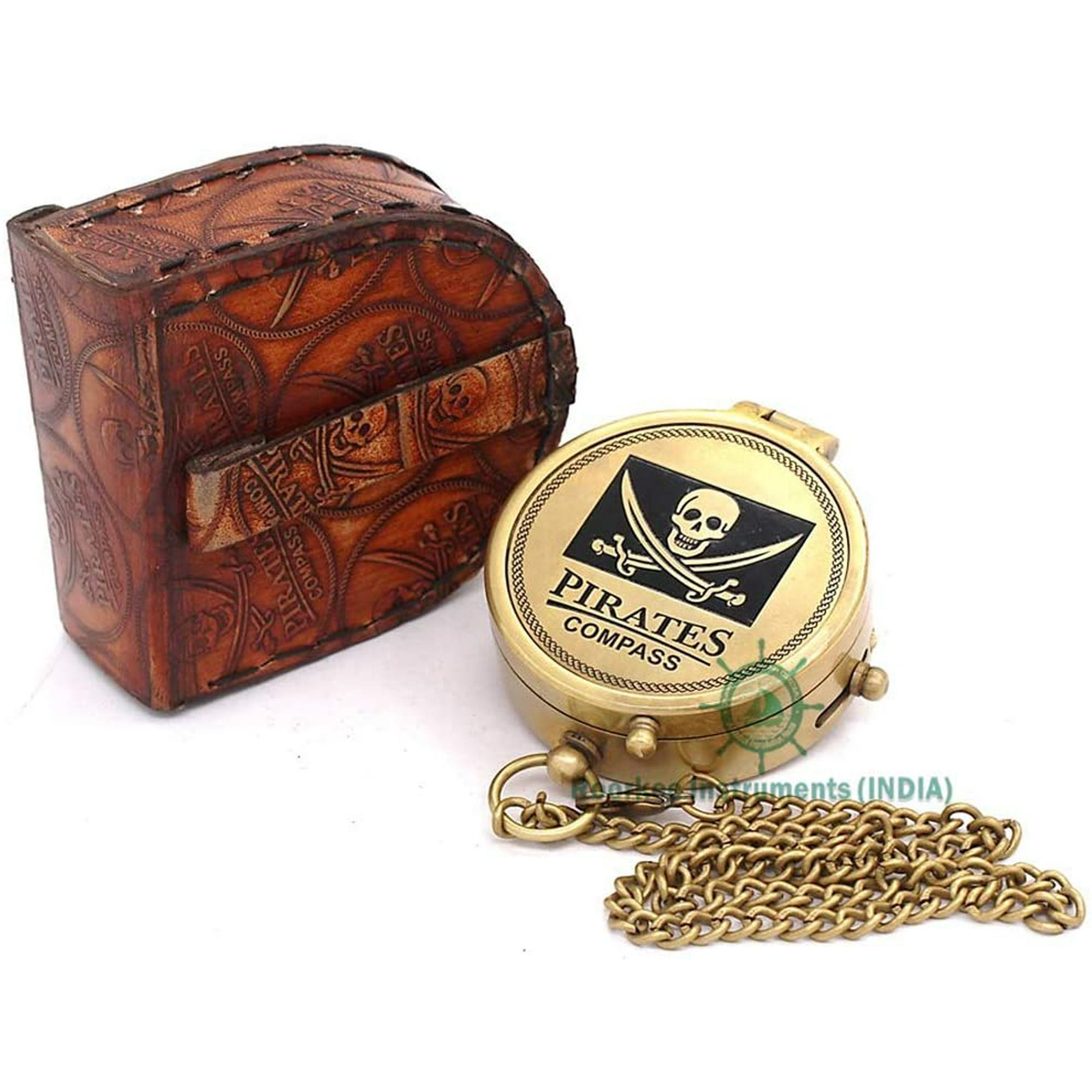 Pirate Compass W/Case/Pirates of Caribbean Jack Sparrow Compass