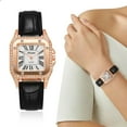 thumbnail image 2 of HBFAGFB Womens Watch Fashion SimpleSquare Diamond Belt Ladies Watch Versatile Daily Wear Black, 2 of 3