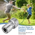 thumbnail image 4 of Garden Hose to Mini Power Washer Adapter, 3/4" GHT to 1/4" Quick Connect,   for Cars Garden Furniture Windows Driveways (Connector +5 Nozzle Set), 4 of 8