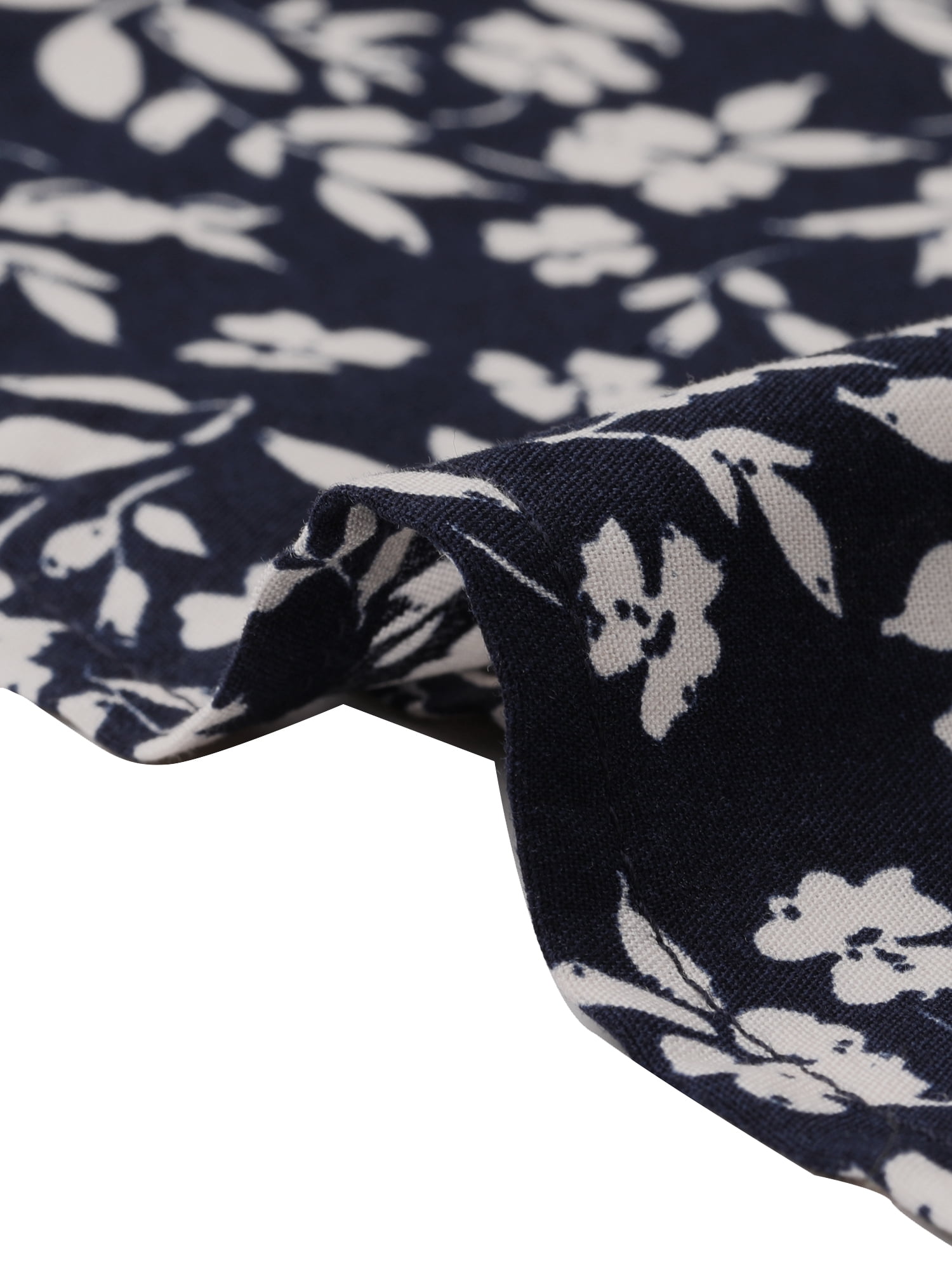 DARING DIVA Fall Long Sleeve Midi Floral Boho Dress S Navy blue