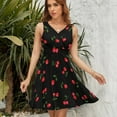 thumbnail image 7 of Cherry Sleeveless Dress Women Summer Evening Dresses Ladies Sundress, 7 of 7