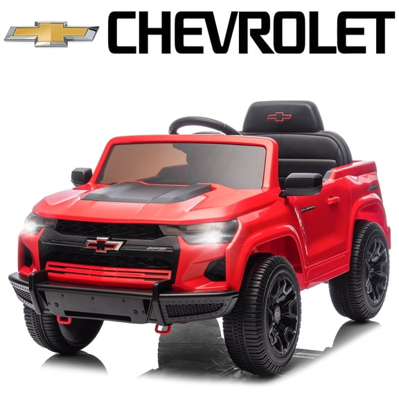 Open Box UBesGoo 12V Licensed Chevrolet Colorado Electric Ride on Car Toy for Toddler Kid w/ Remote Control, LED Lights, Red