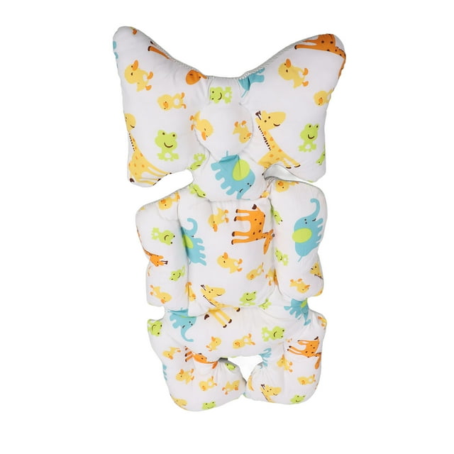 Cojín De Asiento De Coche De Bebé Cochecito Infantil Insertar Cabeza Y Cuerpo Almohada De Soporte Algodón Premium Lavable A Máquina Con Acolchado Cómodo Engrosado Para Silla