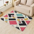 thumbnail image 1 of Colorful Geometric Carpet,4x5 Area Rug, Non Slip Low Pile Soft Machine Washable, Modern Aesthetic Area Rugs, Modern Tribal Rugs for Bedroom Living Room Rug 8IUp1-396, 1 of 7