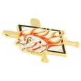 thumbnail image 2 of PinMart's Baseball Flaming Ball Sports Trading Enamel Lapel Pin, 2 of 3