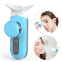 Qingsen Rechargeable Electric Eye Steamer Heated Nano Eye Mist Sprayer, Portable Eye Mister with Warm Compress for Relief Dry Eyes,Blue