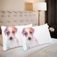 thumbnail image 2 of MKHERT Cute Dog Jack Russel Pillowcase Pillow Protector Cushion Cover 20x30 inch,Set of 2, 2 of 3